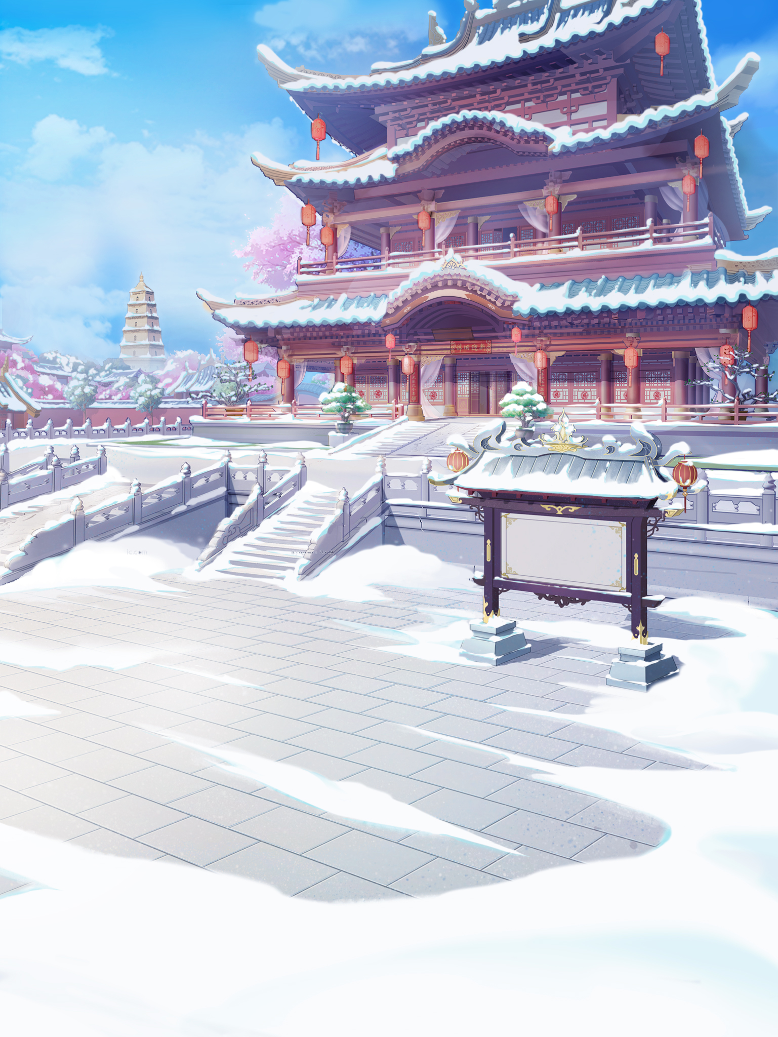 冬日雪落宫阙